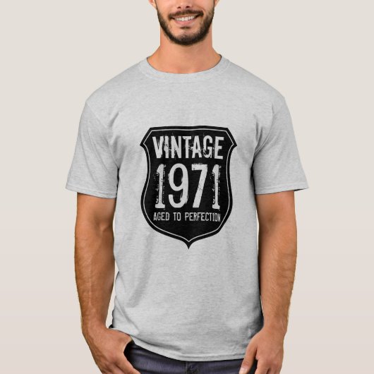 ヴィンテージ1971 完熟した年代物のメンズTシャツ Tシャツ (正面)