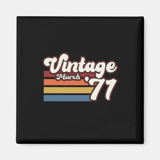 ヴィンテージ1971 50歳誕生日マーチ マグネット (正面)