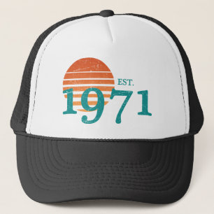 ヴィンテージ1971 50th誕生日レトロサンセット キャップ