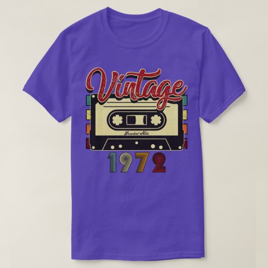 ヴィンテージ1972が素晴らしカセットテープにヒット Tシャツ (デザイン正面)