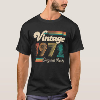 ヴィンテージ1972オリジナル部品レトロ50歳50T Tシャツ