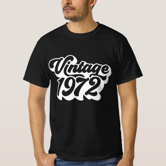 ヴィンテージ1972レトロ年誕生70s、ギフト tシャツ (正面)