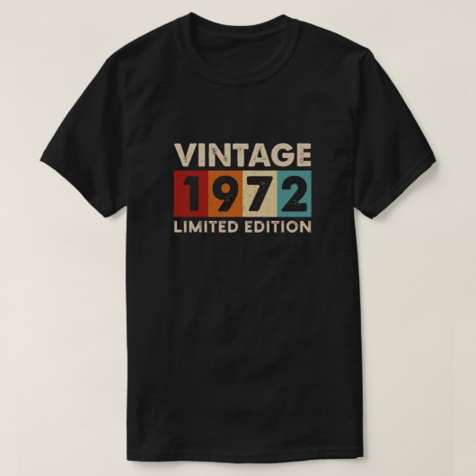 ヴィンテージ1972年限定版誕生日Tシャツ Tシャツ (デザイン正面)