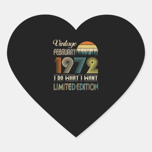 ヴィンテージ1972年2月I Do What I Want Limited ハートシール (正面)