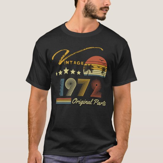 ヴィンテージ1972年49誕生日49歳 Tシャツ (正面)