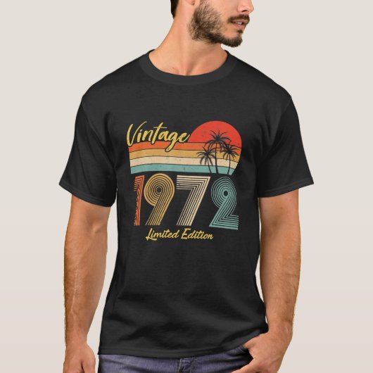 ヴィンテージ1972年50誕生日ギフト50歳 Tシャツ (正面)