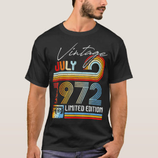 ヴィンテージ1972年7月限定版カセットテープ49 Tシャツ