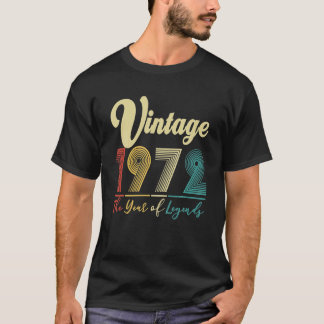 ヴィンテージ1972第50誕生日50年ギフト Tシャツ