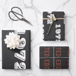 ヴィンテージ1972限定版50th誕生日ギフト ラッピングペーパーシート