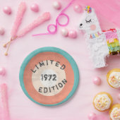 ヴィンテージ1972限定版54th誕生日パーティー ペーパープレート (パーティー)