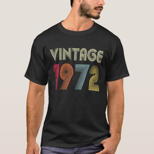 ヴィンテージ1972 50誕生日ギフト50歳 Tシャツ (正面)