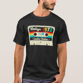 ヴィンテージ1972 50誕生日レトロカセットテープ50 Tシャツ