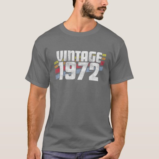 ヴィンテージ1972 50th誕生日ギフト男性50年 tシャツ (正面)