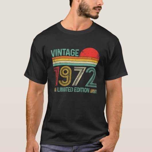 ヴィンテージ1972 50th誕生日装飾男性女性5 tシャツ (正面)
