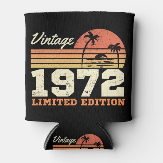 ヴィンテージ1972 52誕生日 缶クーラー (正面)