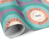 ヴィンテージ1972 Limited Edition 54th誕生日レトロ ラッピングペーパー (ロールコーナー)