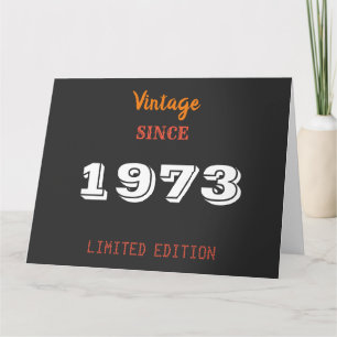 ヴィンテージ1973年限定版50誕生日 カード