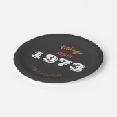 ヴィンテージ1973年限定版53誕生日 ペーパープレート (アングル)