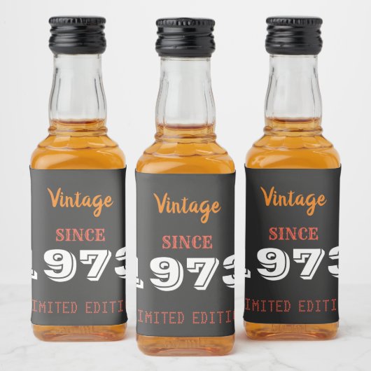 ヴィンテージ1973年限定酒ボトルラベル リキュールボトルラベル (ボトル)