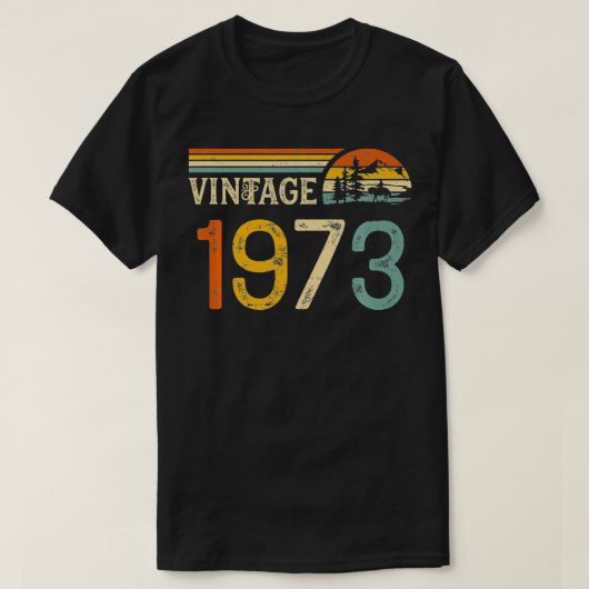 ヴィンテージ1973年49誕生日ギフトレトロCla Tシャツ (デザイン正面)