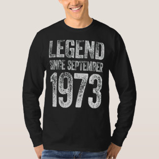 ヴィンテージ1973生まれ年誕生日9月伝説 Tシャツ