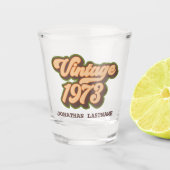 ヴィンテージ1973誕生カスタム年ショットガラス ショットグラス (正面)