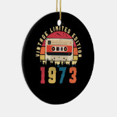 ヴィンテージ1973誕生日カセットテープ セラミックオーナメント (右)