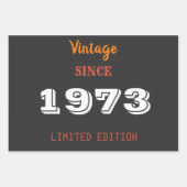 ヴィンテージ1973限定版誕生日53rd ラッピングペーパーシート (正面)