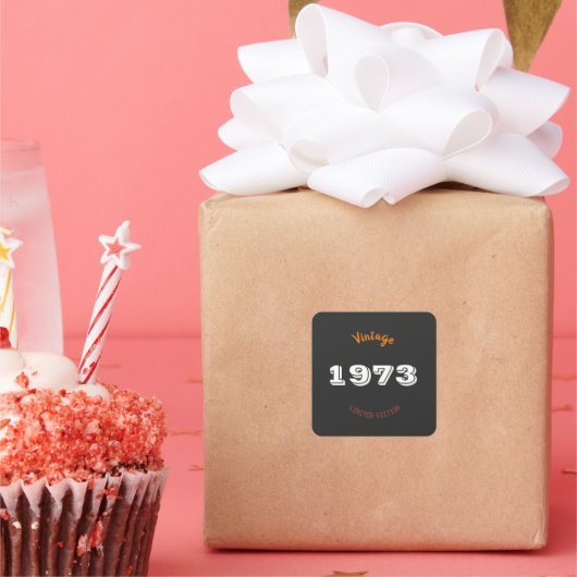 ヴィンテージ1973限定版50誕生日 スクエアシール (パーティー)