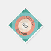 ヴィンテージ1973限定版50誕生日 スタンダードカクテルナプキン (角)