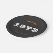 ヴィンテージ1973限定版53rd誕生日 ペーパープレート (アングル)