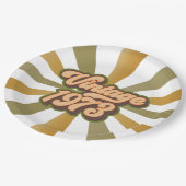 ヴィンテージ1973 50番目の誕生日紙プレート ペーパープレート (アングル)