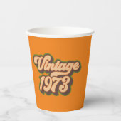 ヴィンテージ1973 50th Birthday Party紙カップ 紙コップ (正面)