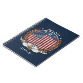 ヴィンテージ1974アメリカ国旗 ノートブック (左側)