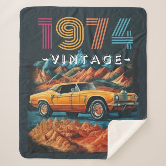 ヴィンテージ1974カークールカーシェルパブランケット シェルパブランケット (正面)