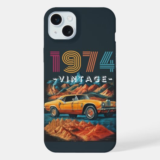 ヴィンテージ1974クールカー iPhoneケース (裏面)