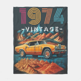 ヴィンテージ1974クール号車 フリースブランケット