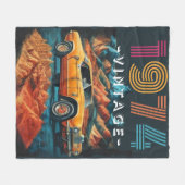 ヴィンテージ1974クール号車 フリースブランケット (正面(横))