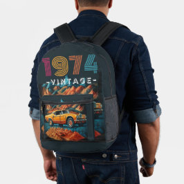 ヴィンテージ1974クール号車 プリントバックパック