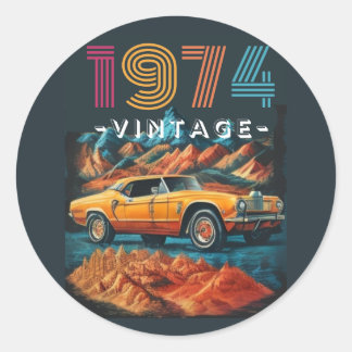 ヴィンテージ1974クール号車 ラウンドシール