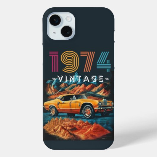 ヴィンテージ1974クール号車 Case-Mate iPhoneケース (裏面)