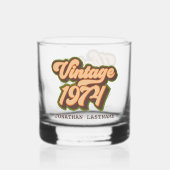 ヴィンテージ1974名前をカスタムするガラスタンブラー ウイスキーグラス (裏面)