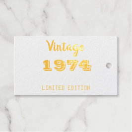 ヴィンテージ1974年限定版50誕生日 ギフトタグ
