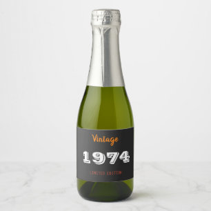 ヴィンテージ1974年限定版50誕生日 スパークリングワインラベル