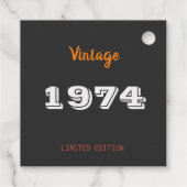 ヴィンテージ1974年限定版50誕生日 フェイバータグ (裏面)