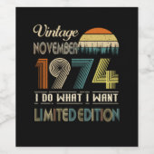 ヴィンテージ1974年11月限定版 ワインラベル (シングルラベル)