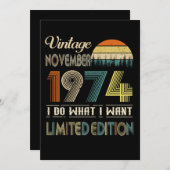 ヴィンテージ1974年11月限定版 案内状 (正面/裏面)