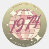 ヴィンテージ1974年50周年 ラウンドシール (正面)