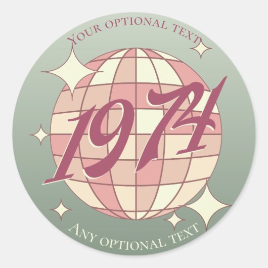 ヴィンテージ1974年50周年 ラウンドシール (正面)