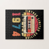 ヴィンテージ1974誕生日カセットテープ ジグソーパズル (横)